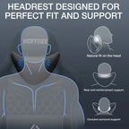 Hoffree Gaming Chair with Massage Fabric Office Chair with footrest for Adults, Ergonomic Gamer Chair with Headrest and Lumbar Support for Office Gaming, 440 LBS