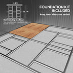 Outsunny 7' x 4' Metal Storage Shed Organizer, Garden Tool House with 4 Vents and 2 Sliding Doors for Backyard, Patio, Garage, Lawn, Dark Gray