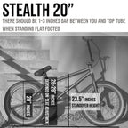 Elite BMX Bicycle 20�� Freestyle Bike - Stealth Blue Purple Ideal for Ages 7 to 18 Years