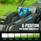 Mightymow Brushless Self-Propelled Lawn Mower, 2*20V 18" Cordless Lawn Mower, with 2*4.0Ah Battery& Dual Charger Included