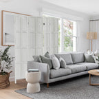 Aletheiawu 4 Panel Room Divider Wall and Folding Privacy Screens��No Installation Required��White