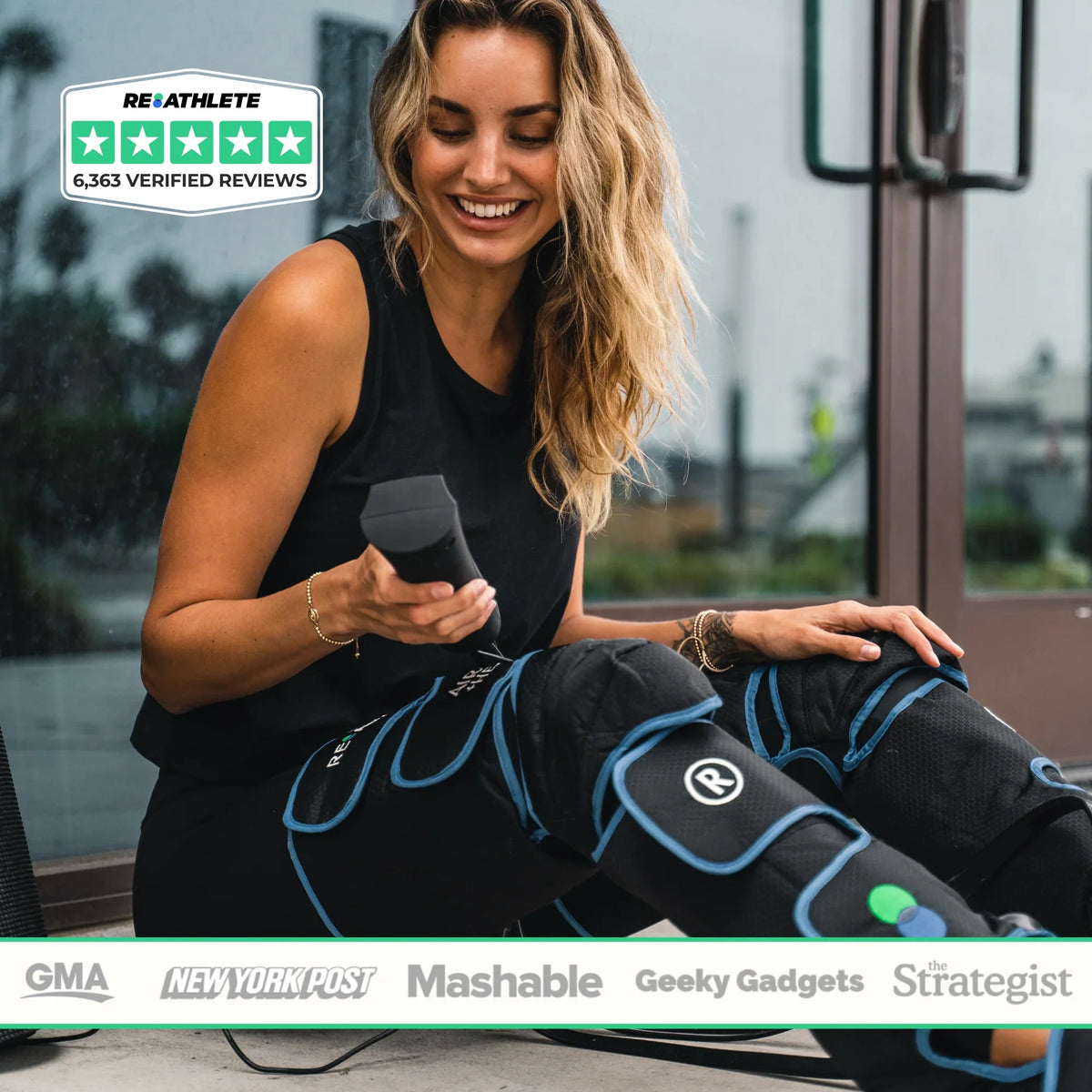 REATHLETE AIR-C Full Leg Massager for Circulation and Pain Relief Compression Thigh, Calf, Foot Massager