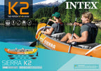 Intex Sierra K2 Inflatable Kayak with Oars and Hand Pump