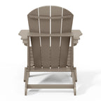 Westintrends Outdoor Folding HDPE Adirondack Chair, Patio Seat, Weather Resistant, Dark Brown