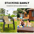 Gaildon Pack Medium Brown Rattan Indoor-Outdoor Restaurant Stack Chair | Versatile and Stylish Seating