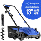 Westinghouse W13ADAC 13-Inch 12 Amp 2-in-1 Corded Electric Dethatcher and Aerator with 8 Gallon Thatch Collection Bag, 4-Position Depth Adjustment, Foldable Handle