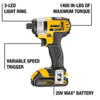 20V MAX Cordless 10 Tool Combo Kit, MAXFIT Screwdriving Set (35 Piece), (2) 20V 2.0Ah Batteries, Charger, and Bag