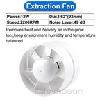 iMeshbean 48" x 48" x 80" Grow Tent Kit with Full Spectrum LED Plant Growth Lamp, Air Ventilation Filter System & Thermostat