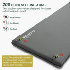 Elegear Self Inflating Sleeping Pad, 3.1" Ultra-Thick Memory Foam Camping Pad with Pillow Fast Inflating in 20s Insulated Camping Mattress Pad 4-Season Camp Sleeping Mat for Camping/Car/Tent