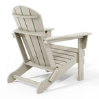 Westintrends Outdoor Folding HDPE Adirondack Chair, Patio Seat, Weather Resistant, Dark Brown