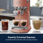 De’Longhi Dedica Duo Espresso Machine, Compact Size with Built in Frother for Latte Art, Brew Espresso, Cold Brew, Lattes & More, Stainless Steel