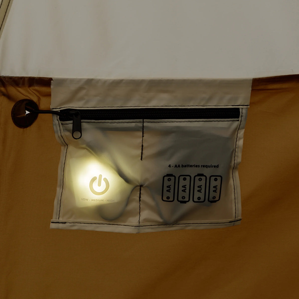 Ozark Trail 15' x 15' 8-Person Bell Tent with String Lights, 22.57 lbs