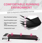 JURITS Walking Pad 2 in 1 for Walking and Jogging, Under Desk Treadmill for Home Office with Remote Control, Portable Walking Pad Treadmill Under Desk, Desk Treadmill in LED Display,Black