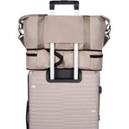 Protege 3-Piece Luggage Set, Taupe Splash, 20-inch Carry On, 25-inch Checked Suitcase & Weekender Duffel
