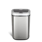 Nine Stars Automatic Trash Can, 21 Gallon Stainless Steel, Motion Sensor Hands Free Soft Close Lid Garbage Bin, Silver