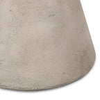 GDF Studio Attola Outdoor Lightweight Concrete Side Table, Light Gray