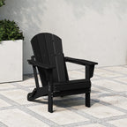 Westintrends Outdoor Folding HDPE Adirondack Chair, Patio Seat, Weather Resistant, Dark Brown