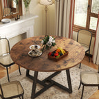 Anyact 42 Inch Rustic Round Dining Table, Circle Dining Table for Dining Room, Home(Only Table)