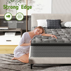 King Mattress,Nisien 14 Inch Hybrid Mattress in a Box, Gel Foam Mattress, Individually Wrapped Pocket Coils Innerspring Mattress, Support & Pressure Relief, Medium Firm Feel, 76"*80"*14"