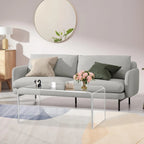 VDGPWA 32" Rectangle Waterfall Coffee Table, 0.6" Thick All Acrylic, Clear