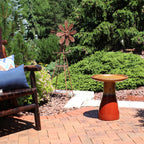 Sunnydaze Freestanding Ceramic Outdoor Bird Bath, Glazed, UV-Resistant Galaxy Blue Finish
