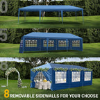 Ktaxon 10'X30'  Pop up Wedding Party Tent Foldable Gazebo W/8 Sidewalls Canopy White