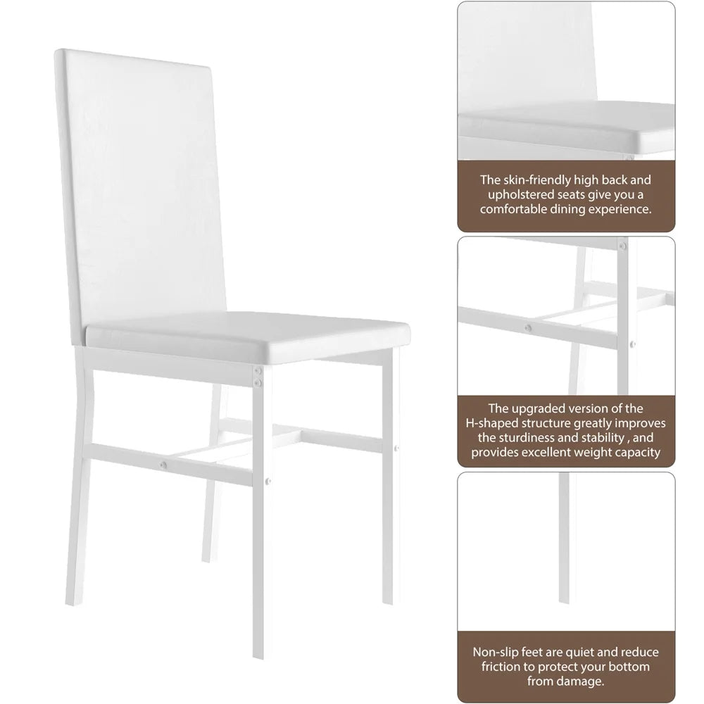 5 Piece Dining Room Table Set, Modern Dining Table Sets with Gray Velvet Upholstered Chairs for 4, Faux Marble Pattern Rectangle Kitchen Table Set for Bar Living Room Breakfast Nook Small Space