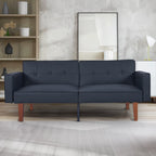 Sofa Bed, Convertible Memory Foam Futon Couch, Adjustable Sleeper Sofa Bed for Living Room, Gray