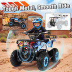 ATV for Kids, 36 Volt Ride on Toys, 500w Motor Quad Bike for Big Kids, Power Car Wheel with Metal Frame, Speed Control, Suspension, Black