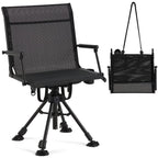 Danrelax 360�� Silent Camo Hunting Blind Chair, Armrests, Side Pouch, Telescopic Legs