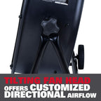 Ecomax 24 Inch High Velocity Drum Floor Fan. Industrial. 3-Speed. Adjustable Tilt