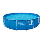 Open Box Summer Waves Active 10 Foot Metal Frame Above Ground Pool Set w/ Pump