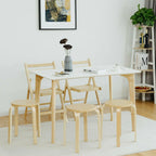 Set of 4 18" Stacking Stool Round Dining Chair Backless Wood Home Decor