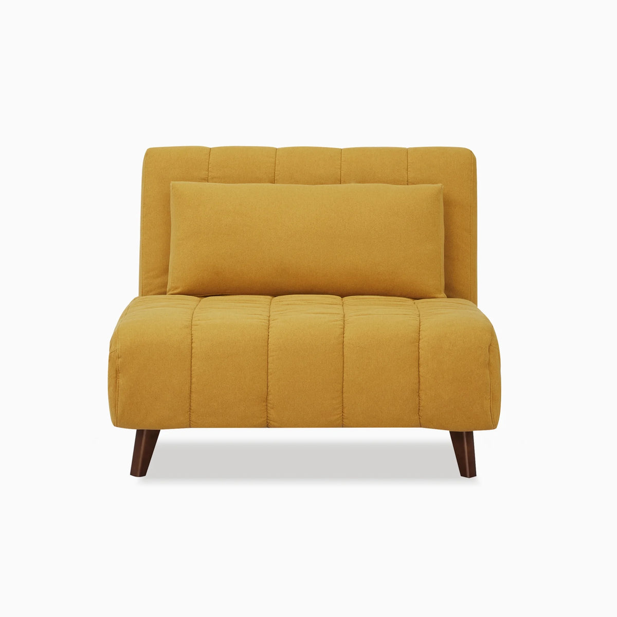 A&D Home Springfield Polyester Convertible Futon Chair, Yellow