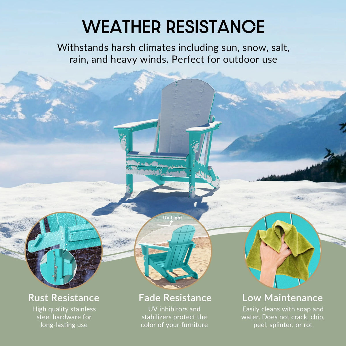 Westintrends Outdoor Folding HDPE Adirondack Chair, Patio Seat, Weather Resistant, Dark Brown