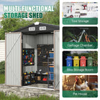 Clouddwell 6 ft. x 4 ft. Outdoor Storage Shed, Metal Garden Shed with Lockable Doors & Sloped Roof for Backyard, Patio, Poolside