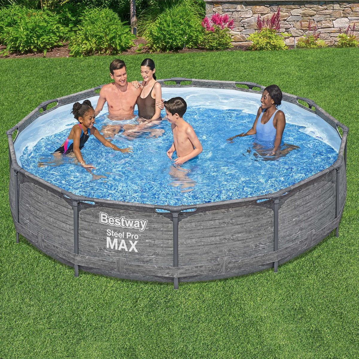 Bestway Steel Pro MAX 12' x 30" Above Ground Outdoor Swimming Pool Set