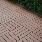 44PCS Plastic Interlocking Deck Tiles,Patio Deck Tiles,12"x12" Square Waterproof Outdoor