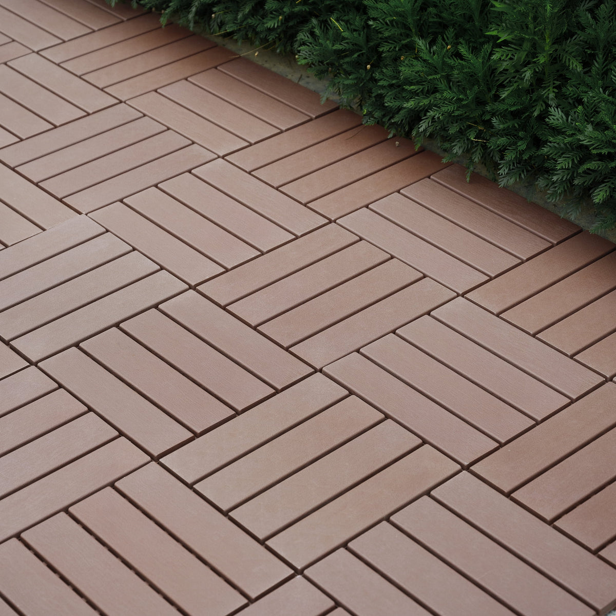 44PCS Plastic Interlocking Deck Tiles,Patio Deck Tiles,12"x12" Square Waterproof Outdoor