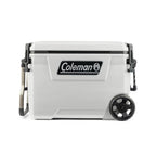 Coleman Convoy Series 65-Quart Hard Cooler with Wheels, up to 48 Cans, Brown Walnut Color