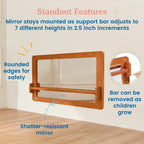ECR4Kids Wall-Mounted Coordination Mirror, Natural