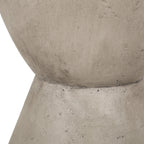 GDF Studio Attola Outdoor Lightweight Concrete Side Table, Light Gray