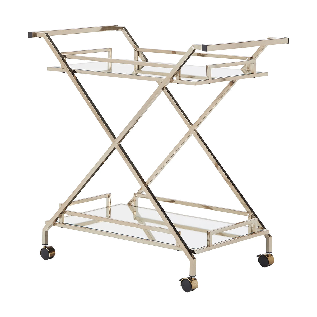 Weston Home Grosseto Champagne Gold Bar Cart