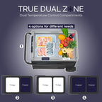 PFRIGO 48 Qt Portable 12v Rolling Cooler with LED Touch Panel, Black