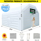 WARSUN 60 Person Large inflatable Party Tent with Disco Cube