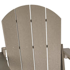 Westintrends Outdoor Folding HDPE Adirondack Chair, Patio Seat, Weather Resistant, Dark Brown