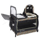 Baby Trend Twins Nursery Center Playard with Travel Bag - Circle Tech Multi-Color Black