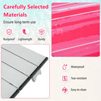 Costway 2-Pack Folding Backpack Beach Chair Table Set 5-Position Outdoor Reclining Chair Pink