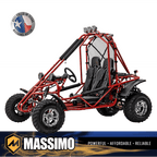 Massimo GKA 200 169cc EFI Adult Go Kart with 10HP Engine, 2WD Off-Road Go Cart, Dual Seats, Red