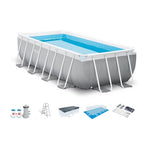 Intex 16' x 42" Frame Rectangular Above Ground Swimming Pool Set w/ Canopy